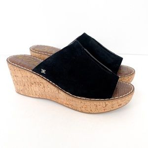 Sam Eldeman Ranger Platform Sandals Black NEW